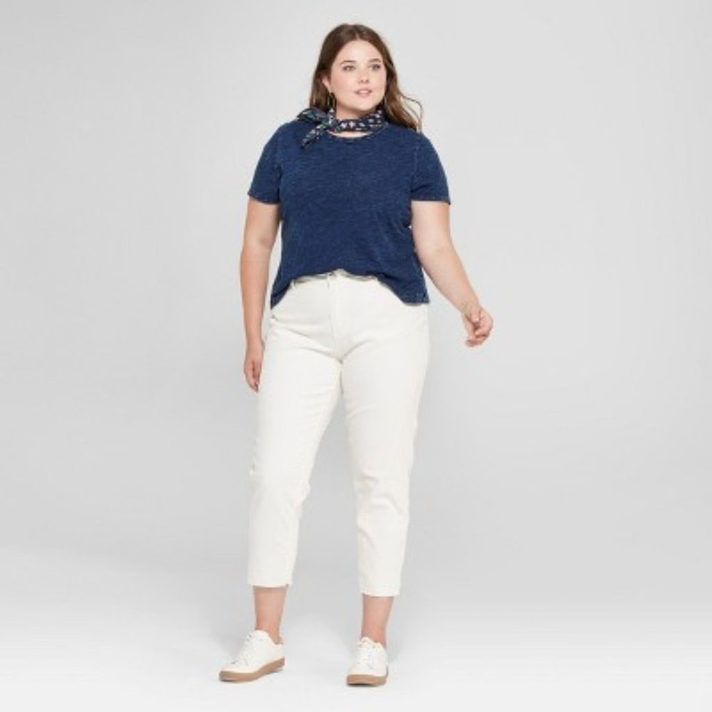 Women’s Universal Thread Navy Blue Short Sleeve